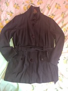 Dorothy Perkins płaszcz damski czarny trencz bez kaptura rozmiar 48