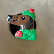 Magnes na lodówkę handmade Jamnik