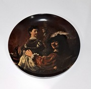 Rembrandt i Saskia - Talerz kolekcjonerski do zawieszenia ! AK KAISER