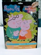 Teczka z kolorowanka zdrapywanka naklejki świnka Peppa 