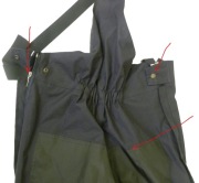 spodnie ogrodniczki SUPER wielofunkcyjne rozpinane na całej długości 