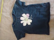 Koszulka bluzka granatowa z cekinami dla dziewczynki r 134 H&M