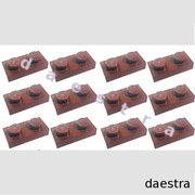 LEGO 3023 PŁYTKA 1 x 2 brązowy / Reddish Brown - 12 szt
