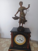 zegar kominkowy marmur figuralny