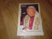 Kalendarz ścienny katolicki papieski papież Jan Paweł II 2001