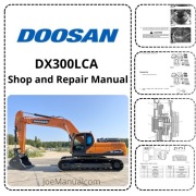 DOOSAN DX300LCA Shop Repair Service Electrical Wiring Diagrams Manual