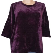 Śliwkowy Sweterek oversize z rękawem 2/3 Orsay (S-M) 36-38 