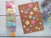 Scrapki kwiatki pastelowe mix rozmiarów i kolorów 70szt.