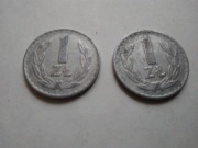 MONETY POLSKIE 2 szt. 1 ZŁOTY 1974 FISCHER OB 038