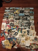 Kolekcja - stare pocztówki +znaczki, karty, koperty ze znaczkami - 630szt