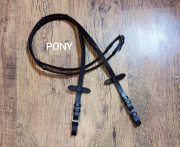Wodze PONY ze stoperami i motylkami, parciano-skórzane 