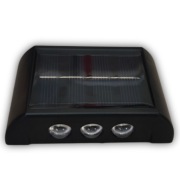 Zestaw 4x lampki solarne ścienne 6 LED – ciepłe światło