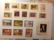 Rumunia 16 znaczków + 1 blok temat Malarstwo 