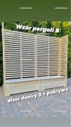 Donica z pergola pod wymiar płot lamelowy