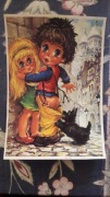 Vintage - urocza kartka, autor Michel Thomas "Agression"