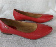 LASOCKI Baleriny czerwone skóra r. 35 - 35,5