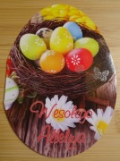 Kartka wielkanocna karnet owal Wesołego Alleluja 2022