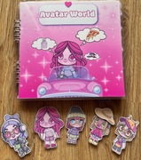 Książka sensoryczna na rzepy dla dziewczynki  .dom, sklepy, basen, pizzeria