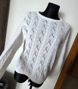 St Michael ażurowy biały sweterek sweter bawełniany bawełna r. M/L