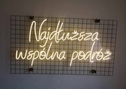 Napis LED - Najdłuższa wspólna podróż
