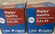 Dwie paczki wkrętów Rigips 3,8x3,5 po 1000szt. w paczce w zestawie z bitem