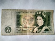 Banknot Anglia 1 FUNT  1981-1984 podpis DHFS