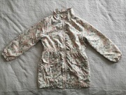 Beżowa kolorowa kurtka wiatrówka w kwiaty kwiatki H&M 122