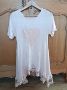 Bluzka koronka różowa tunika