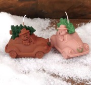 SAMOCHÓD MIŚ Z CHOINKĄ Bożonarodzeniowa forma 6.5*10.2*7 do Odlewów Świec 