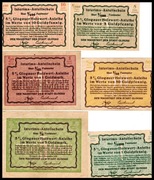 Głogów - Glogau, 1923, 1, 5, 10, 50 gold pf, 1, 5 gold Mk