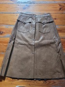 Spódnica zara m ekoskora brązowa używana