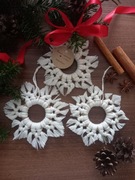 Śnieżynka Makrama-Ozdoba Świąteczna