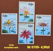 Znaczki flora:0105: kwiaty- Kuba 1979r **