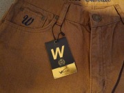 Spodnie męskie z bawełny w kolorze brązowym