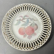 Para kolekcjonerskich talerzyków ażurowych FRAUREUTH – Jabłka