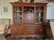 Kredens eklektyczny z elementami secesyjnymi z przełomu XIX i XX