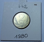 2 zł z 1980 roku  piękna moneta nr. 742