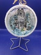 Bombka3d Z  ręcznie wykonanym Wilkiem