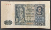 Polska - BANKNOT - 50 złotych 1941 seria A