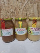 Zestaw trzech naturalnych miodow 