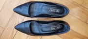 Buty Ryłko baleriny r.37 j. skórzane czarne