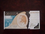 Banknot 20 zł 2010 r. FRYDERYK CHOPIN  UNC 