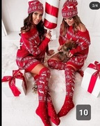 ZAKOLANÓWKI ŚWIĄTECZNE Skarpety CZERWONE RENIFERY r. UNIWERSALNY BAWEŁNIANE