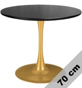 Stół okrągły VICTORY SLIM BLACK 70 cm GOLD