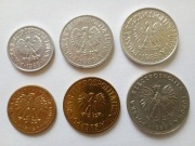 1985 rok. Monety PRL. Zestaw 6 monet. Stan bdb.