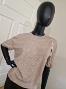 Bluzka swetrowa Sweterek wiosenny M/L beż beżowy kaszmir