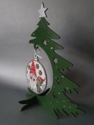 Stroik świąteczny choinka bombka kot decoupage