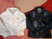 Kurtki katany dżinsowe dziewczęce roz 110/116 