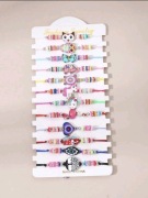 BRANSOLETKA SZNURKOWA KOLOROWA DLA DZIECI ZESTAW 12 SZTUK