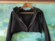 bolerko krótka bluza z dużym kapturem narzutka długie rękawy casual hip hop